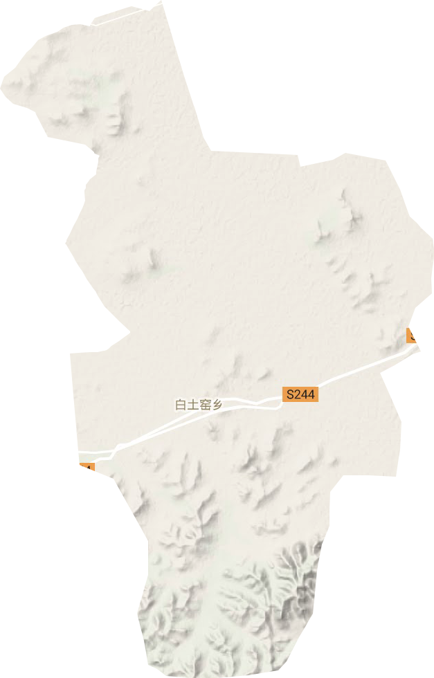 白土窑乡地形图