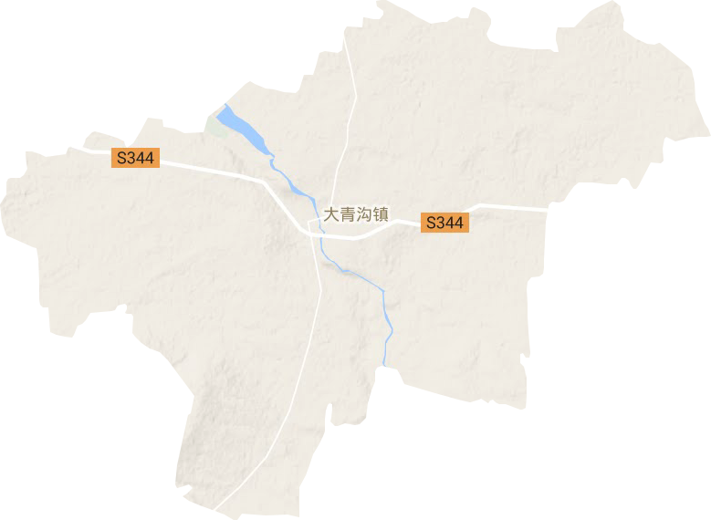大青沟镇地形图