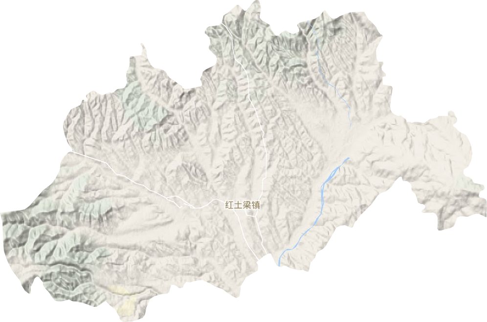 红土梁镇地形图