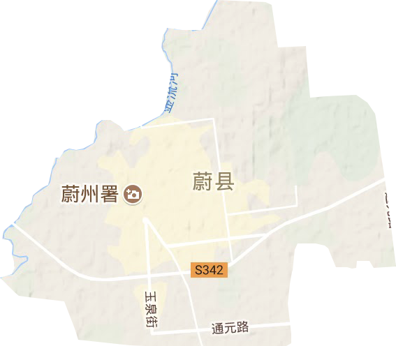 蔚州镇地形图