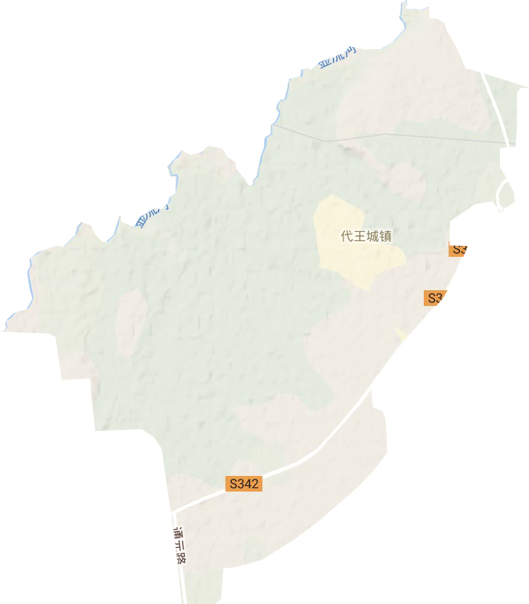 代王城镇地形图