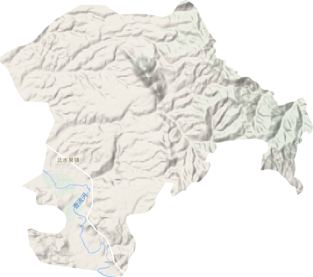 北水泉镇地形图