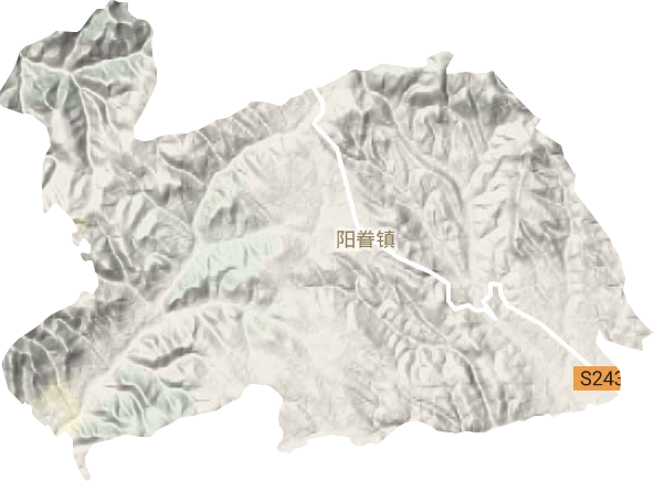 阳眷镇地形图