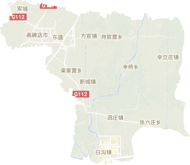 高碑店市地形图