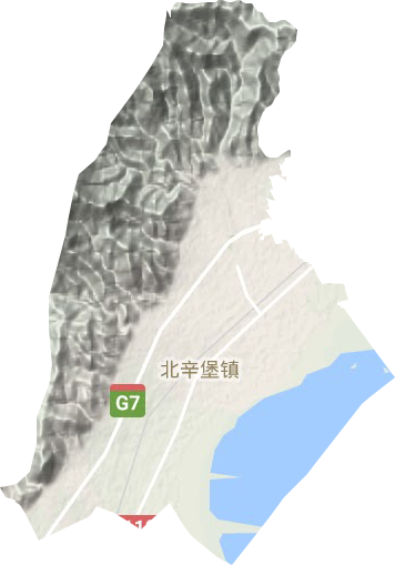 北辛堡镇地形图