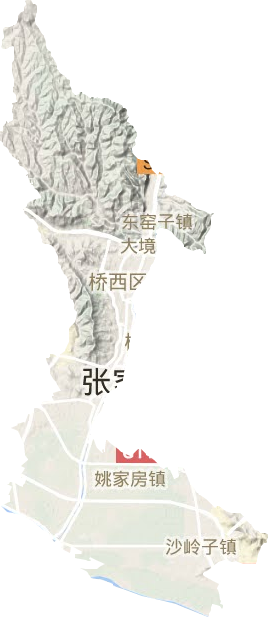 桥西区地形图