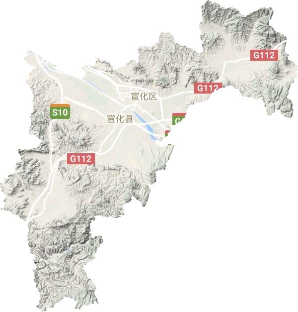 宣化区地形图