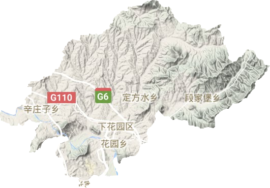 下花园区地形图