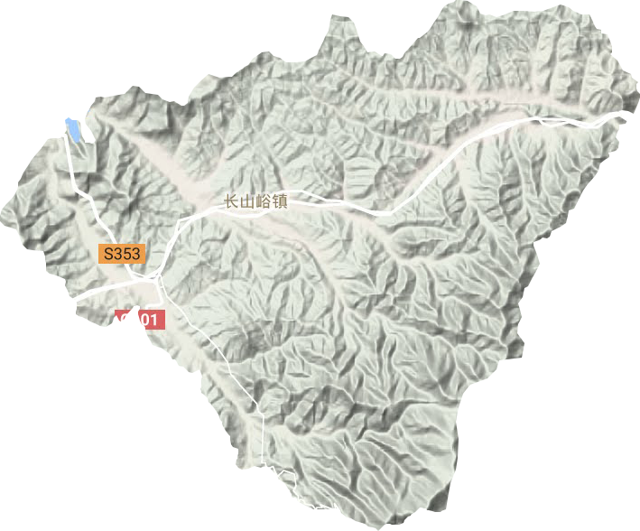 长山峪镇地形图