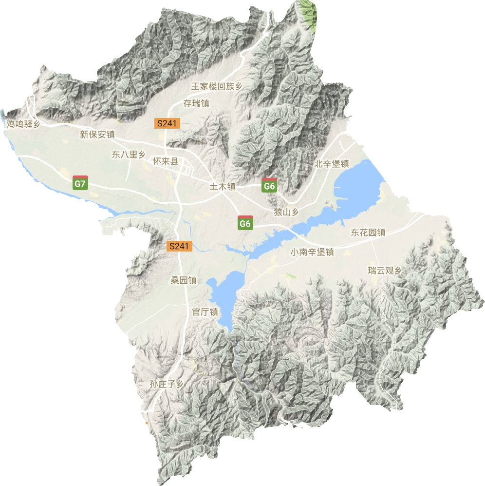 怀来县地形图