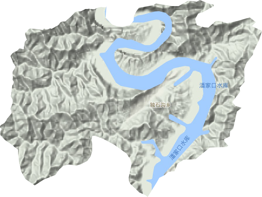 独石沟乡地形图
