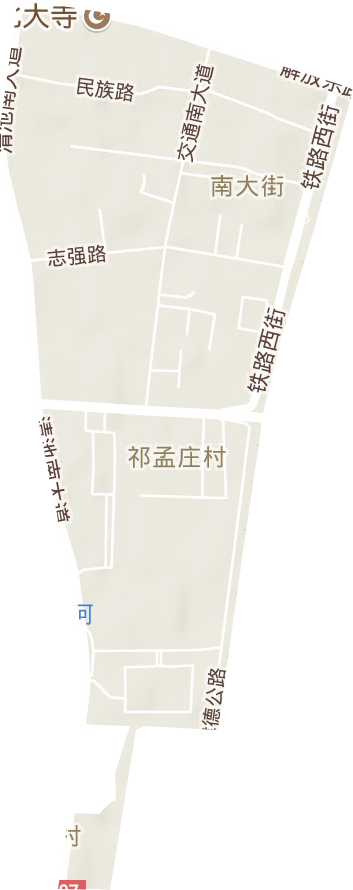 南大街街道地形图