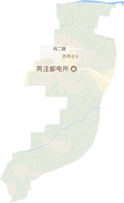 西两洼乡地形图
