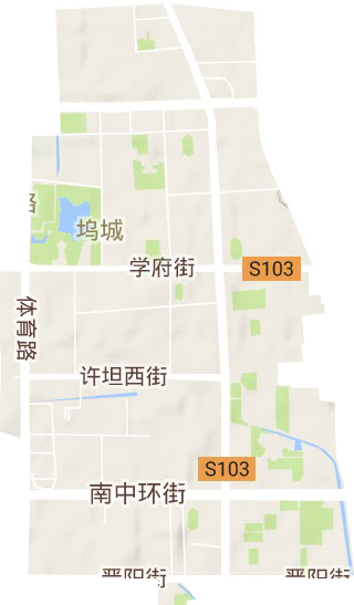 坞城街道地形图