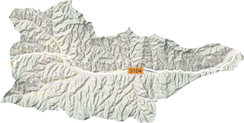 天池店乡地形图