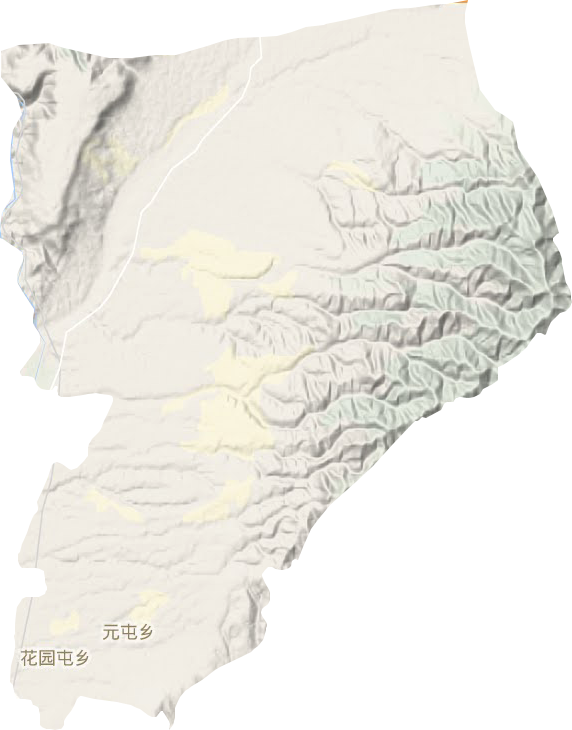 花元屯乡地形图