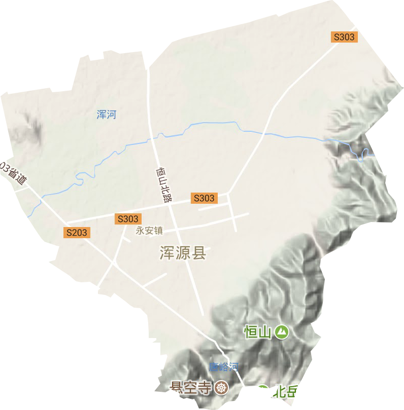 永安镇地形图