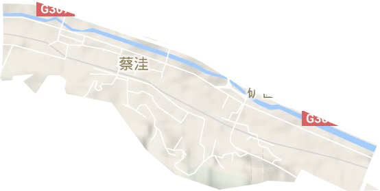 蔡洼街道地形图