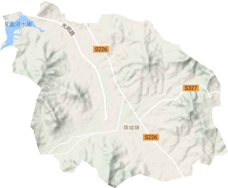 荫城镇地形图