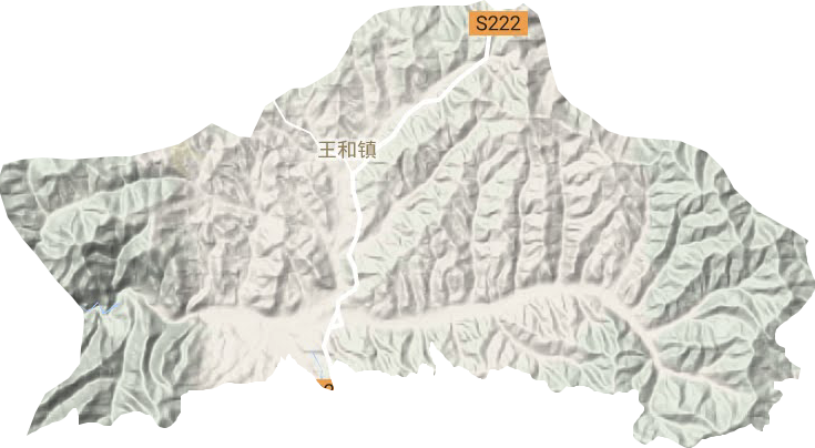 王和镇地形图