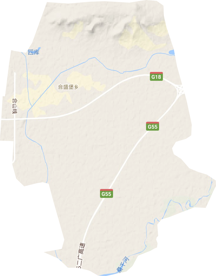 合盛堡乡地形图