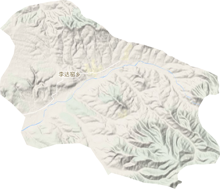 李达窑乡地形图