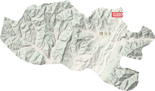 喂马乡地形图