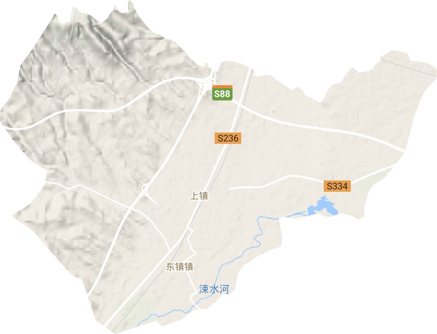 东镇镇地形图
