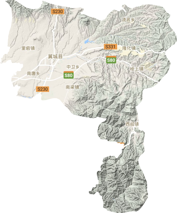 翼城县地形图