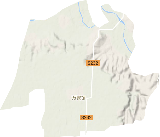 万安镇地形图