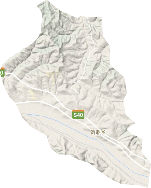 贺职乡地形图
