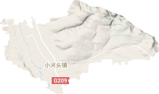 小河头镇地形图