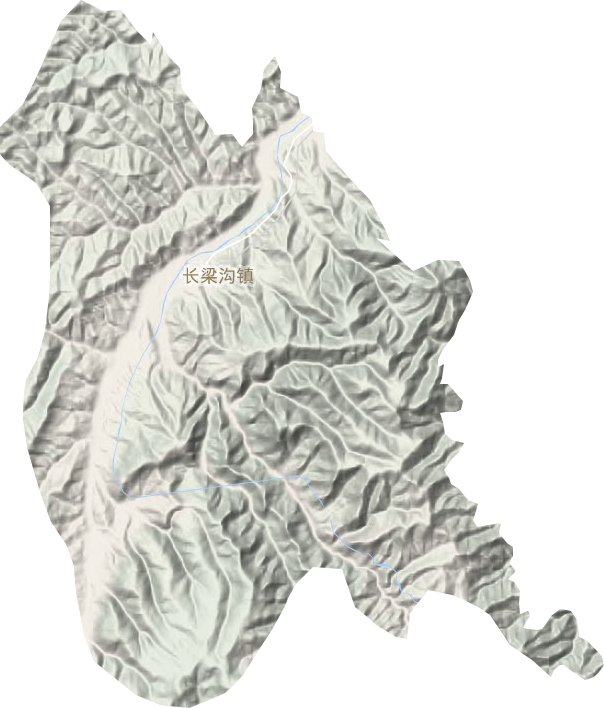 长梁沟镇地形图