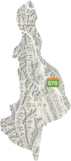 阳头升乡地形图