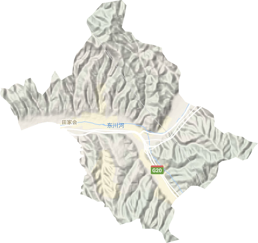 田家会街道地形图