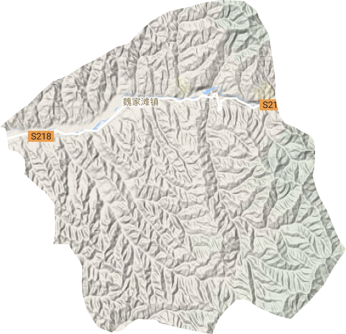 魏家滩镇地形图