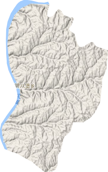 八堡乡地形图