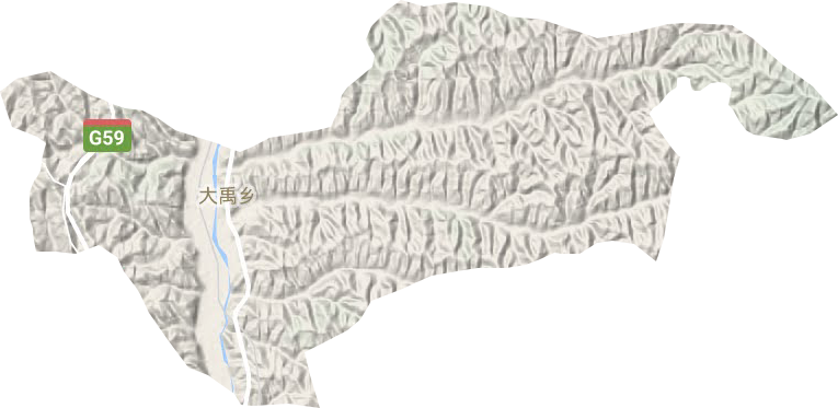 大禹乡地形图