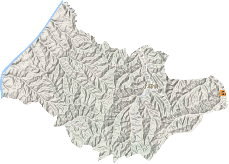 小蒜镇地形图