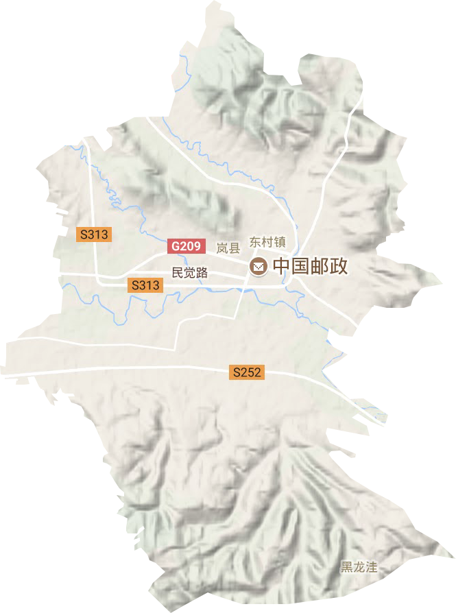 东村镇地形图