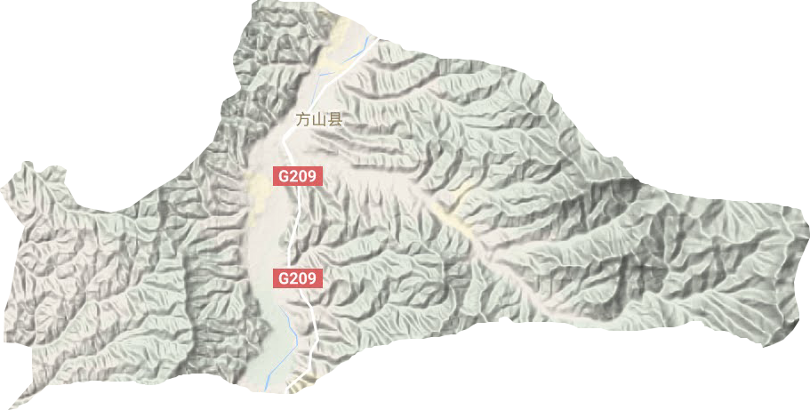 圪洞镇地形图