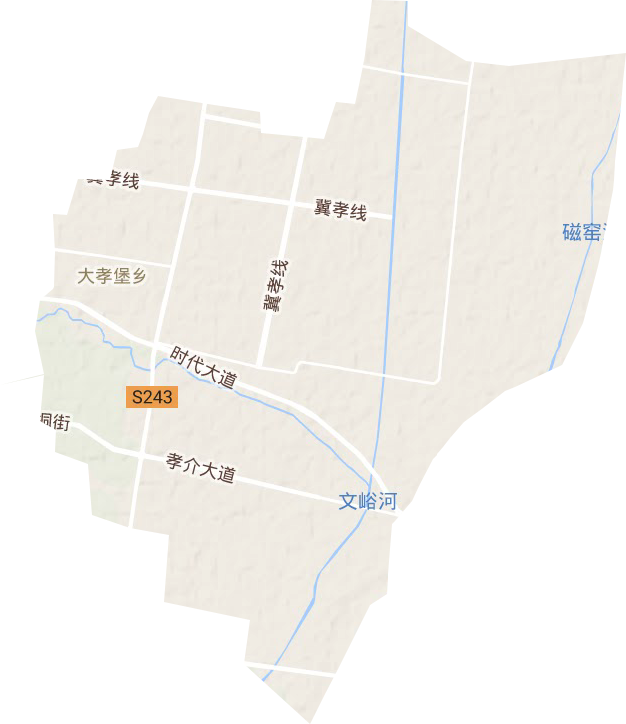 大孝堡乡地形图