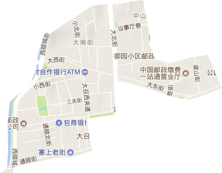 大南街办事处地形图