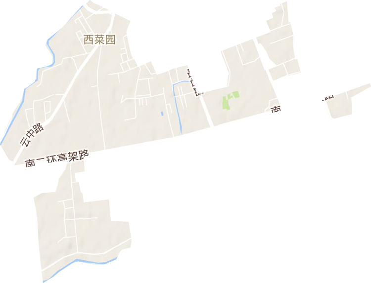 西菜园办事处地形图
