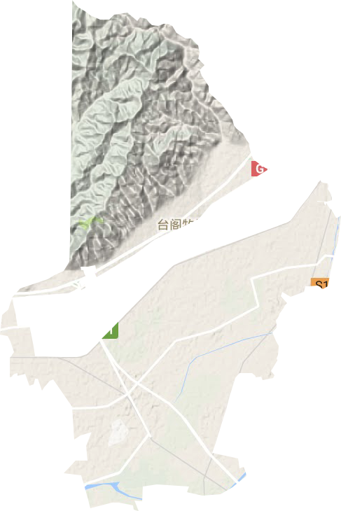 台阁牧镇地形图