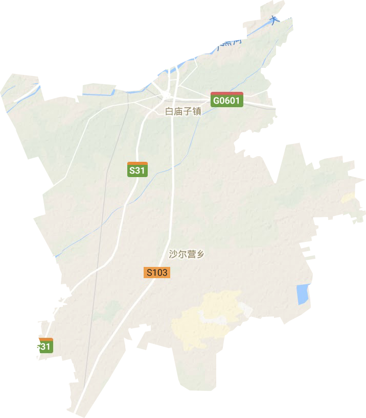 白庙子镇地形图