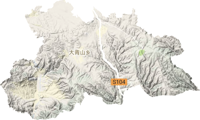 大青山乡地形图