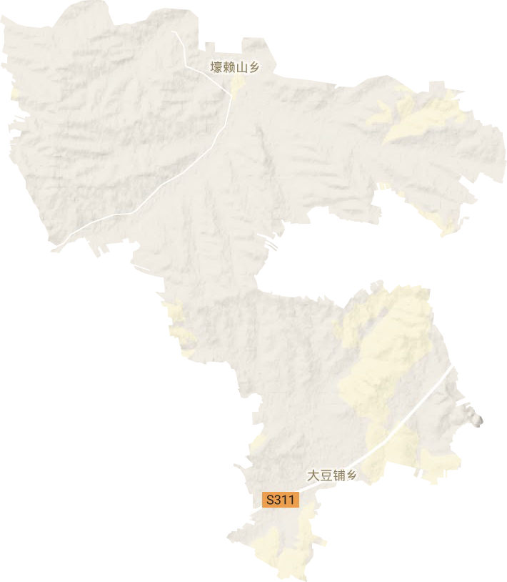 耗赖山乡地形图