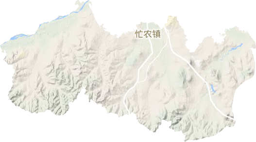 忙农镇地形图