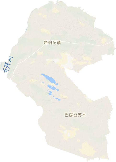 希伯花镇地形图